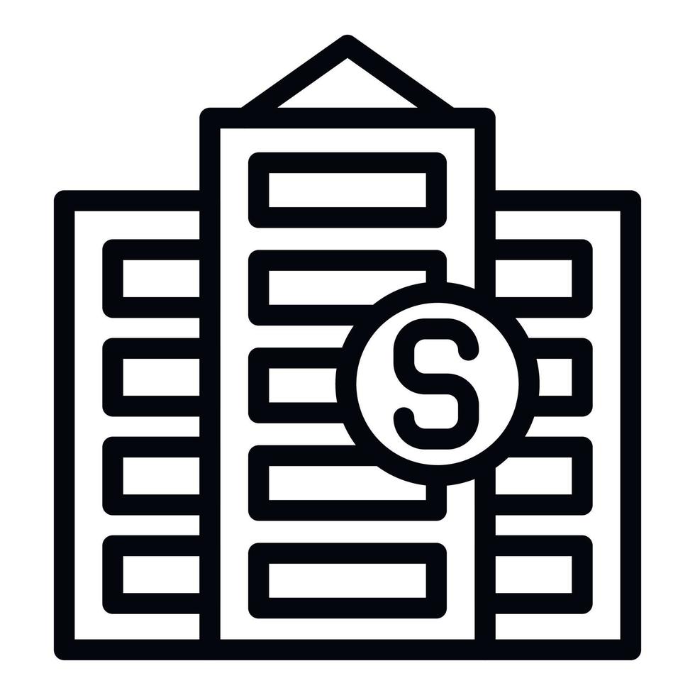 Budget construction icon outline vector. Money bank vector