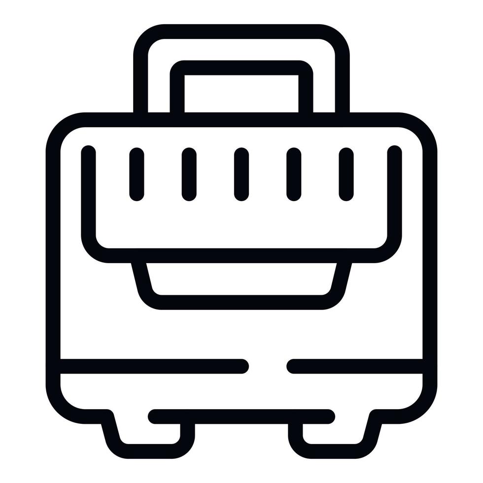 Tool box icon outline vector. Money bank vector