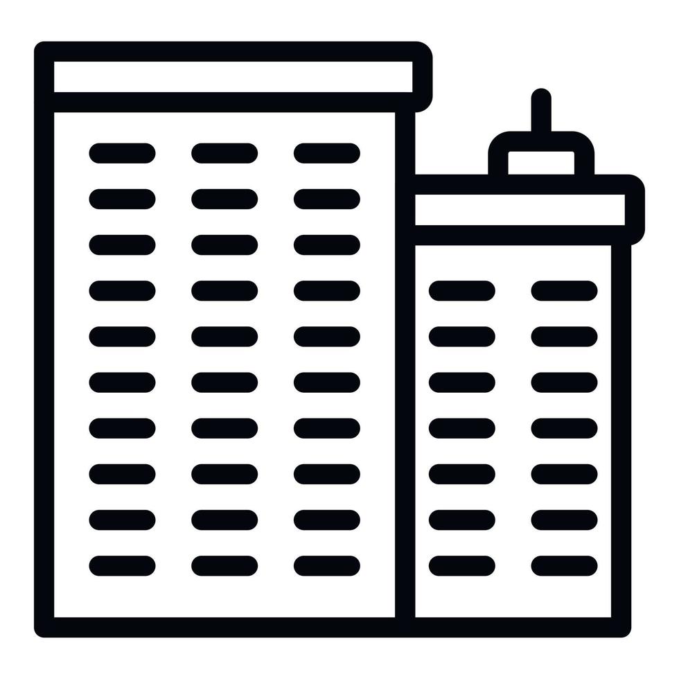 Building grant icon outline vector. Money bank vector