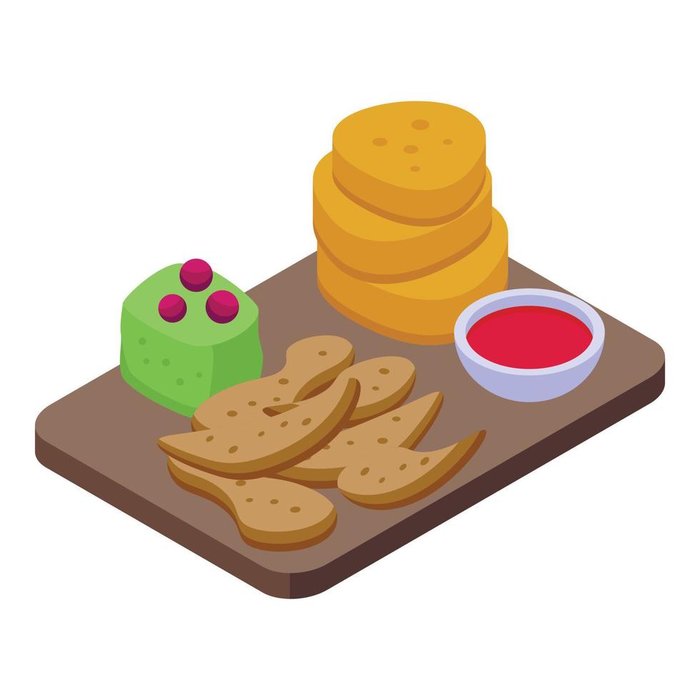Portugal snack icon isometric vector. Food cuisine vector
