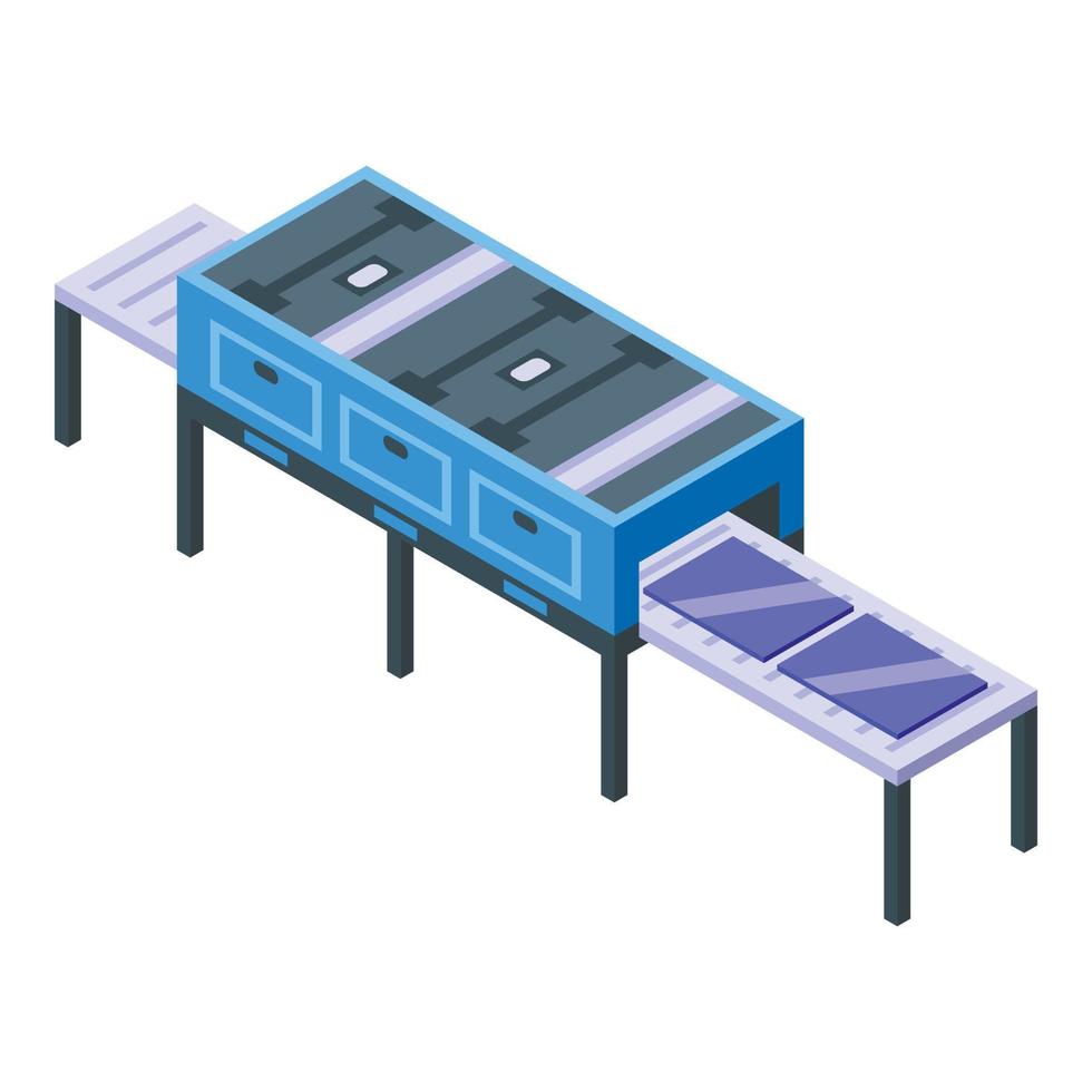 Glass line icon isometric vector. Raw sheet vector