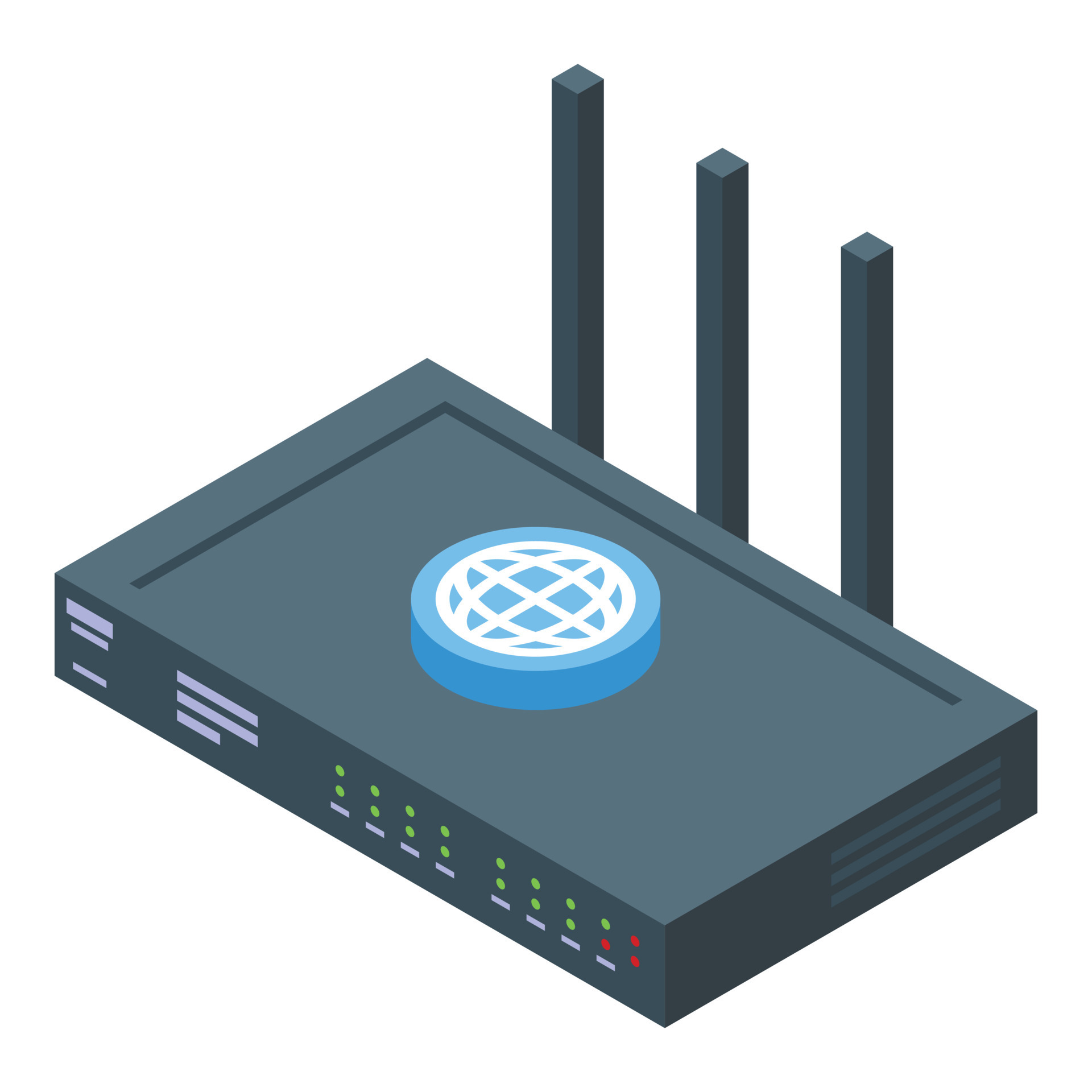 Wifi router vpn icon isometric vector. Network server 16159232 Vector