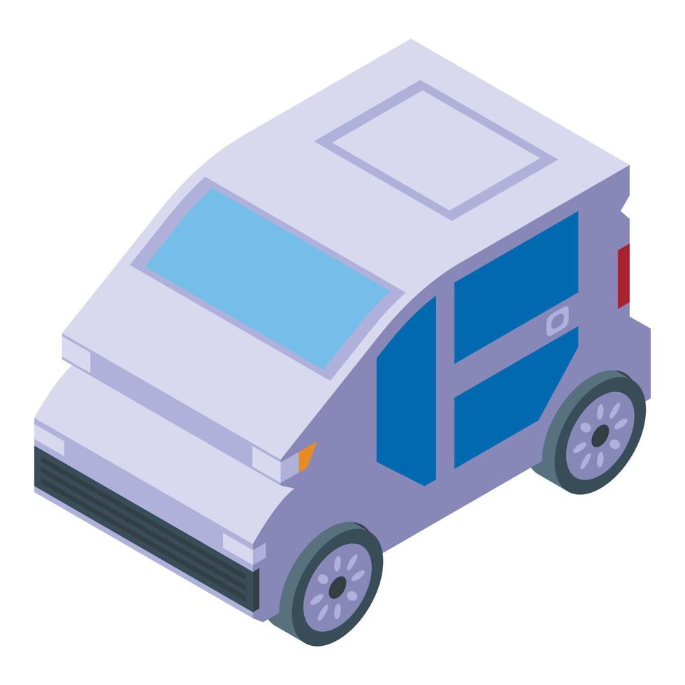 E car printing icon isometric vector. Vehicle printer vector