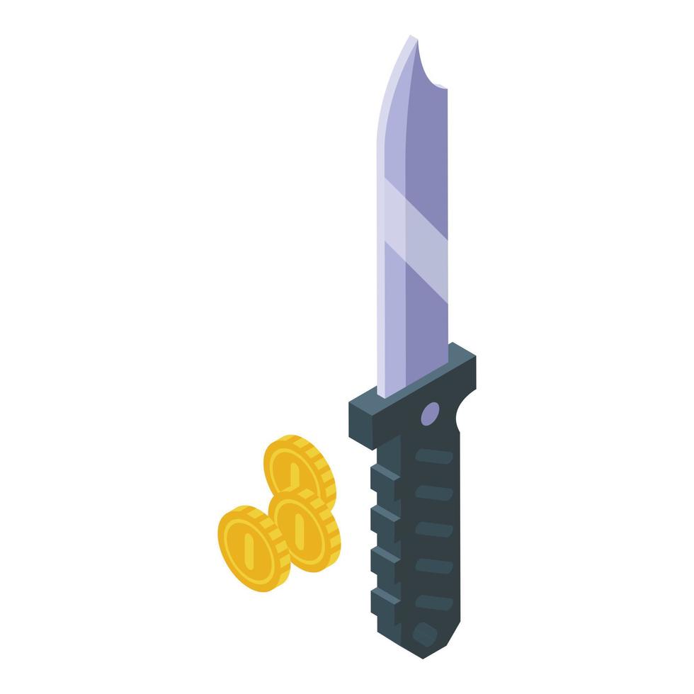 Sport knife icon isometric vector. Gamer esport vector