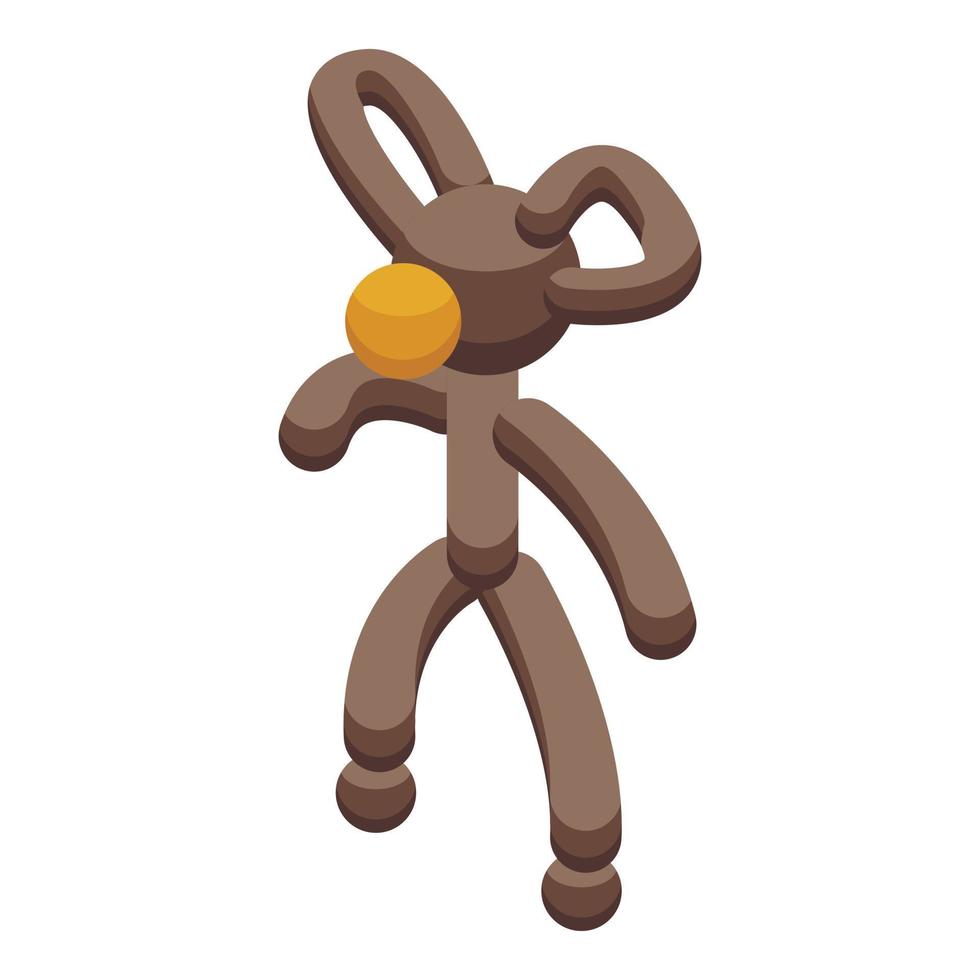 Monkey balloon icon isometric vector. Animal toy vector