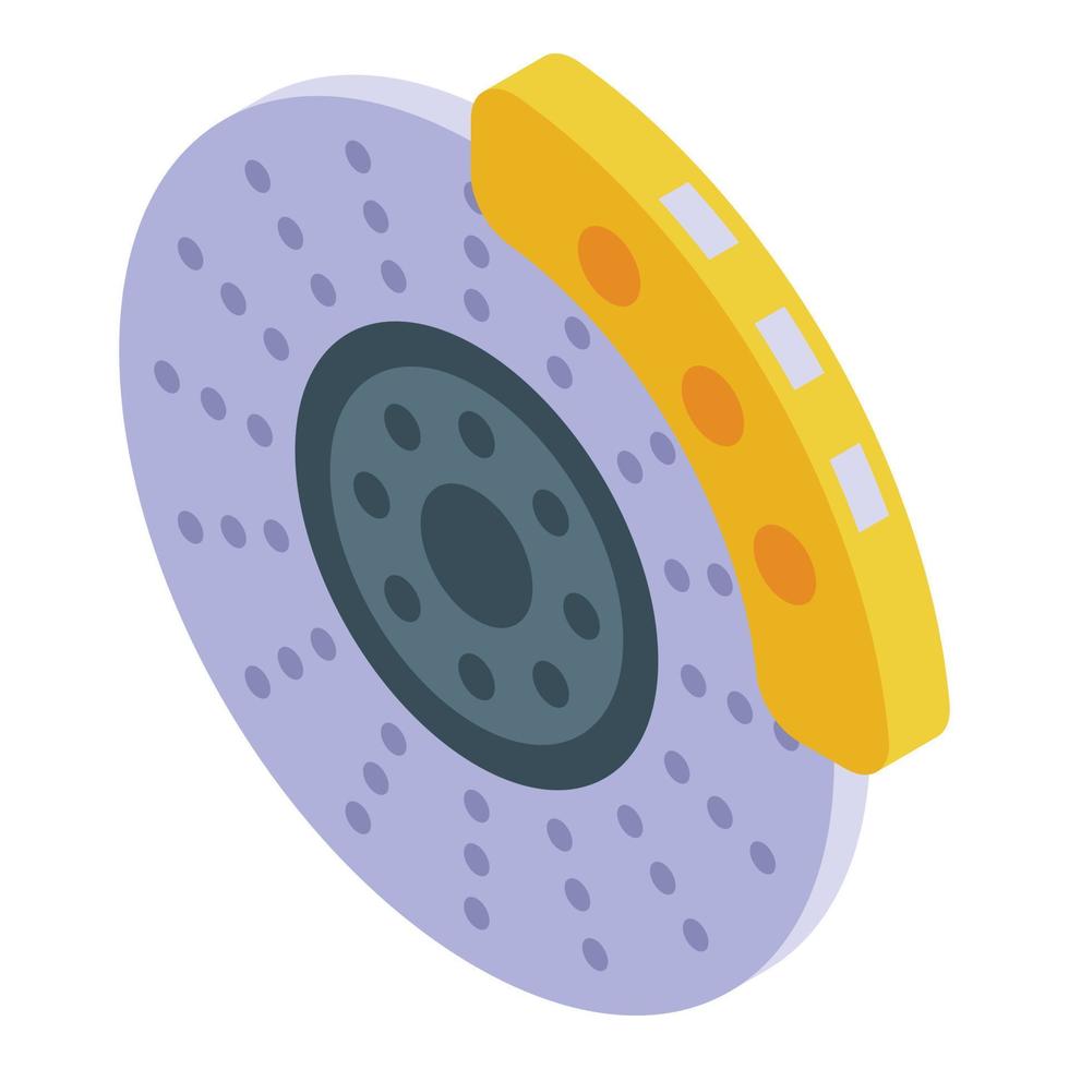 Brake disc printing icon isometric vector. Car industry vector