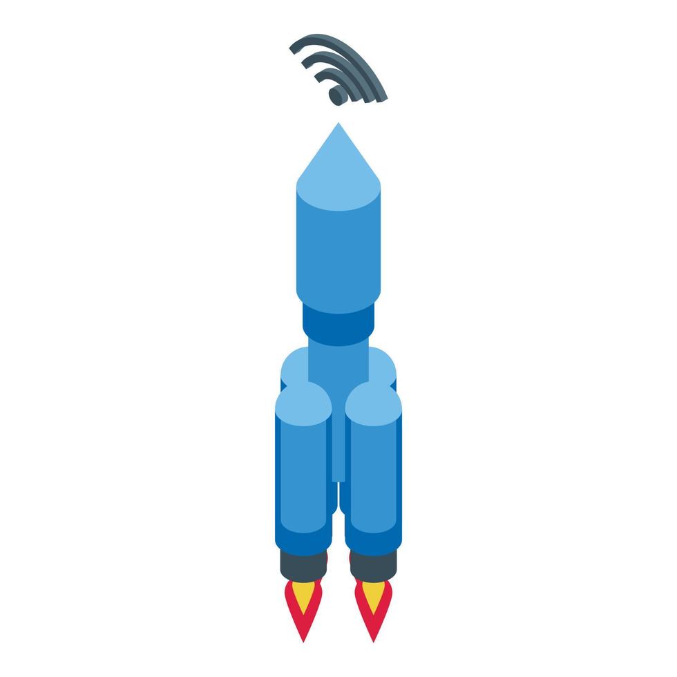Rocket remote control icon isometric vector. Vpn server vector