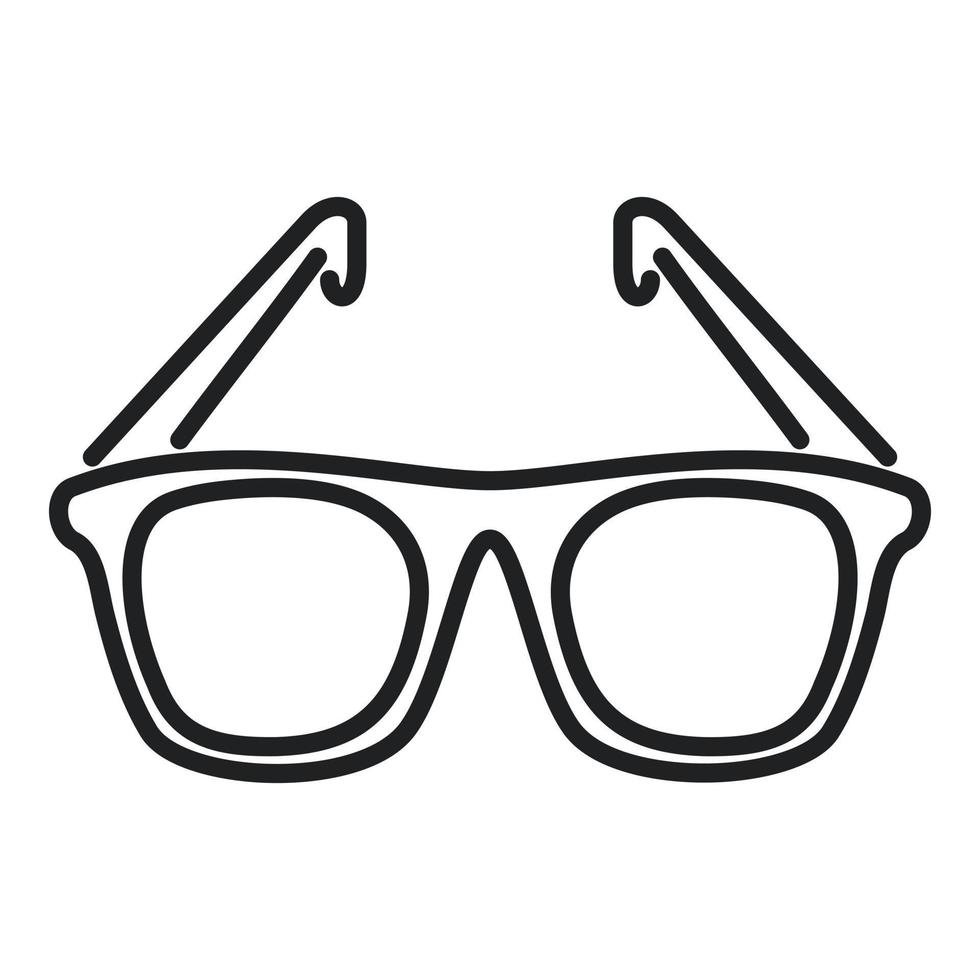 vector de contorno de icono de gafas científicas. investigación de laboratorio
