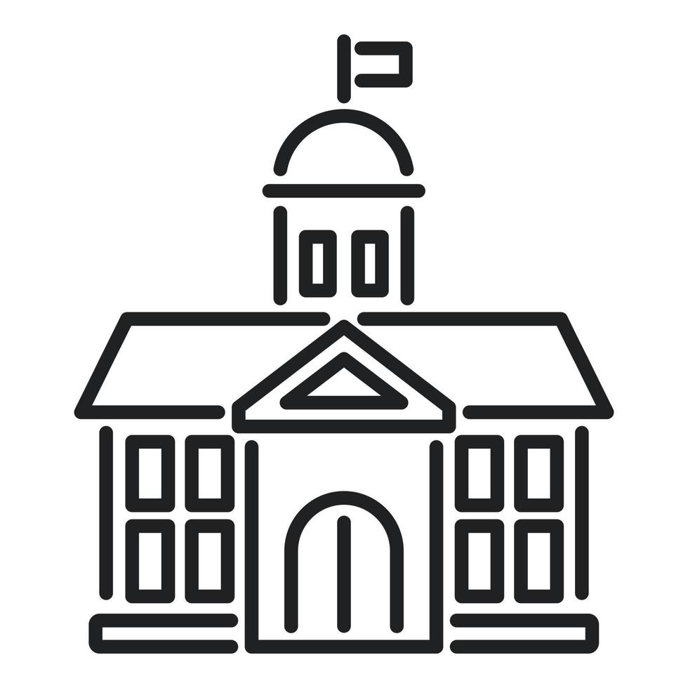 Class school building icon outline vector. Study life vector