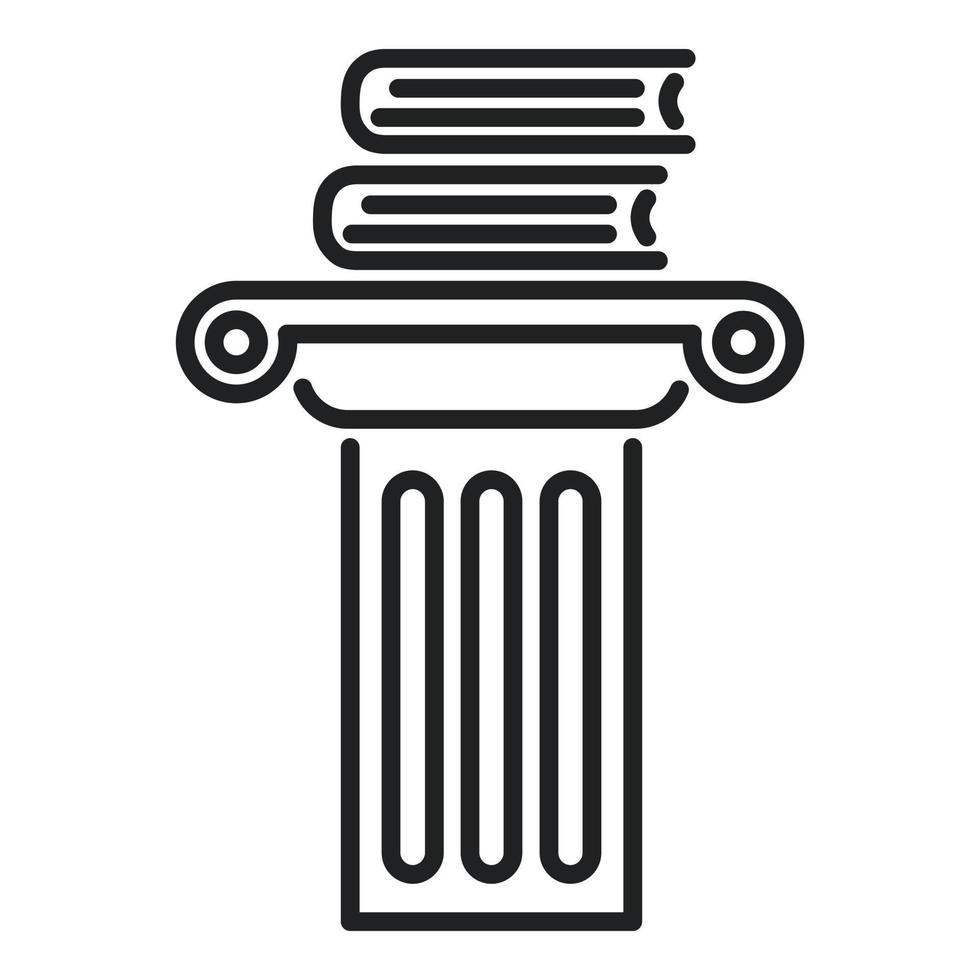 Campus book column icon outline vector. Education school vector