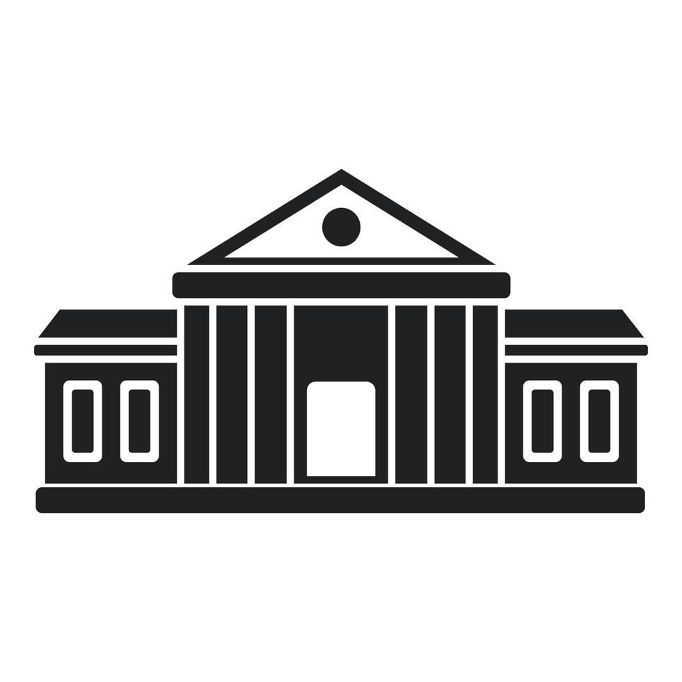 Library building icon simple vector. Campus education vector