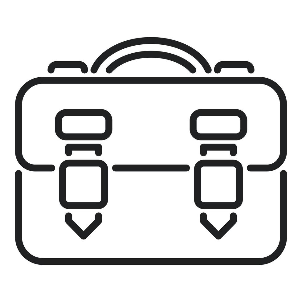 Study bag icon outline vector. Campus education vector