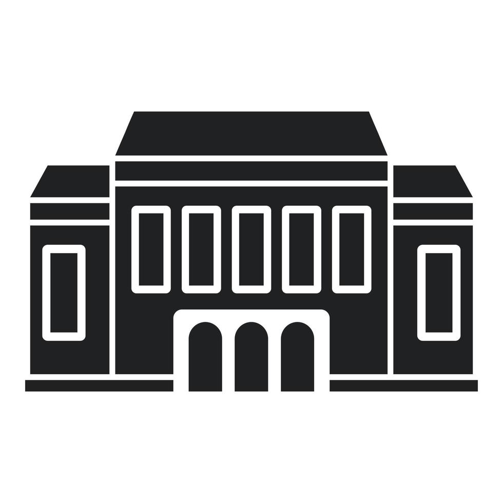 School building icon simple vector. Campus college vector