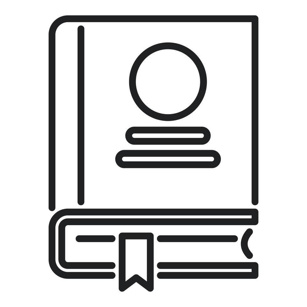 Training book icon outline vector. Campus college vector