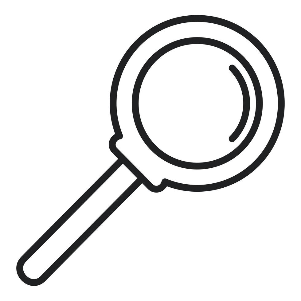 Search magnifier icon outline vector. Lab research vector