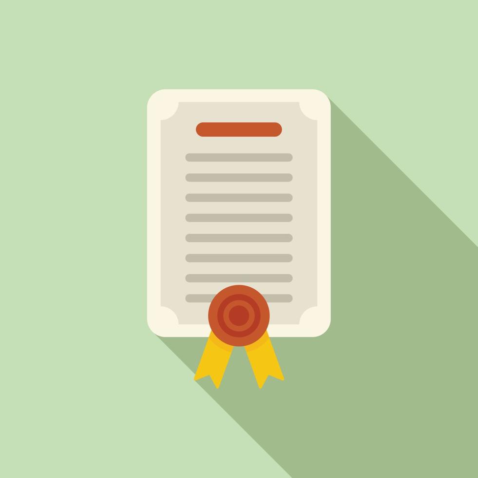 Campus diploma icon flat vector. University education vector