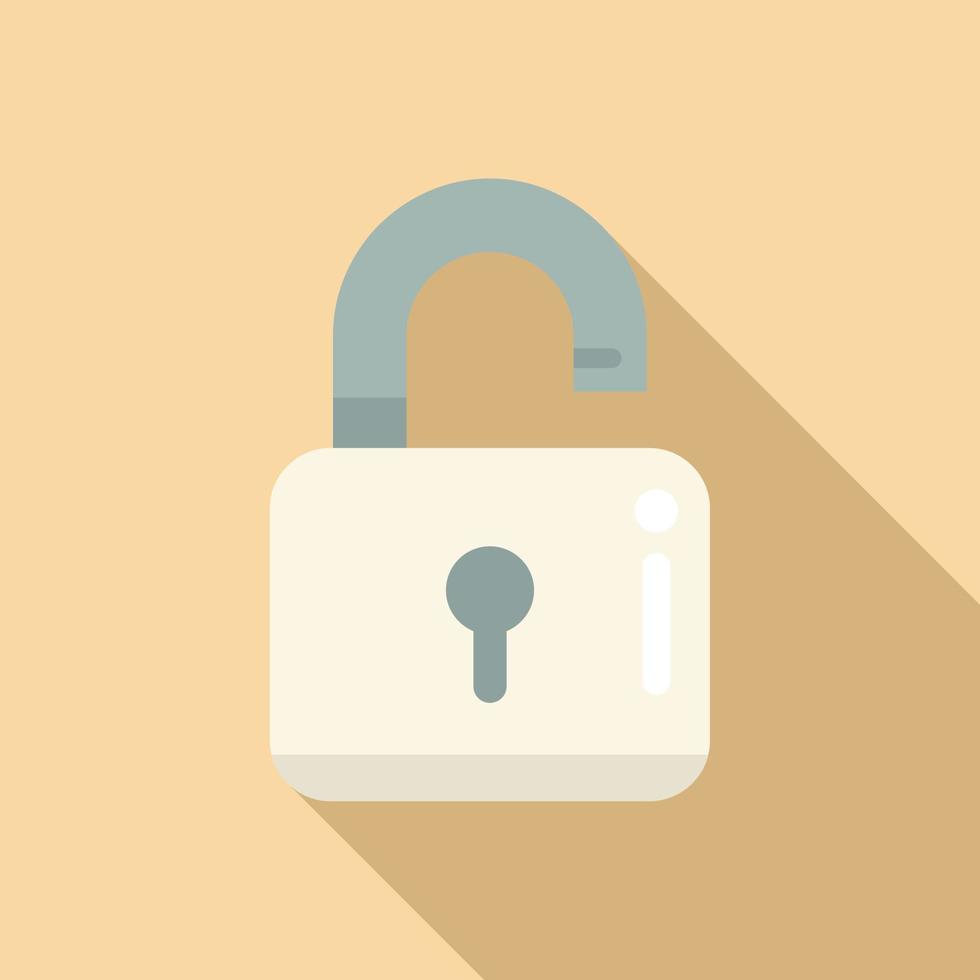 Padlock icon flat vector. Digital interface vector