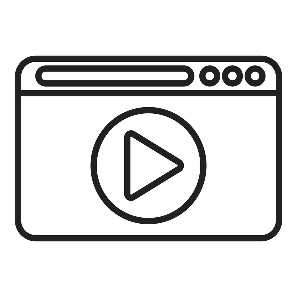 vector de contorno de icono de editor de película web. montaje de vídeo