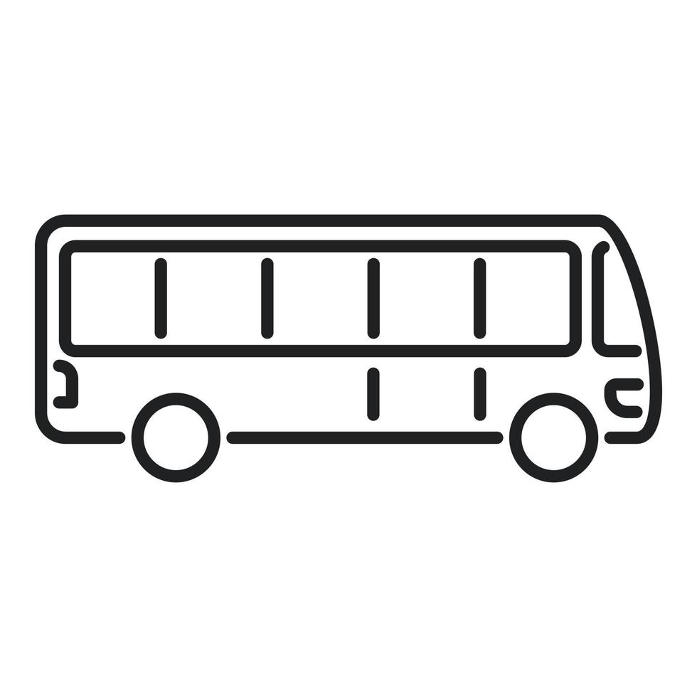 vector de contorno de icono de autobús de tráfico. transferencia de aeropuerto