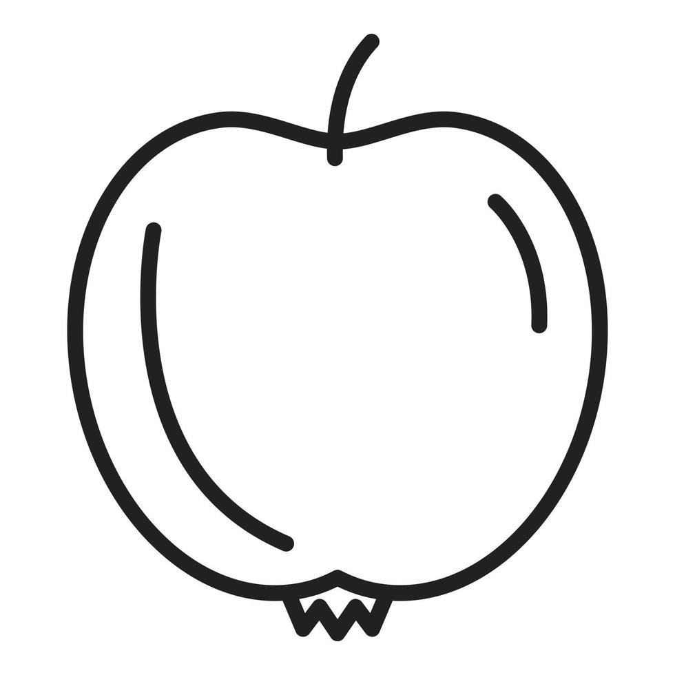 vector de contorno de icono de investigación de Apple. laboratorio científico