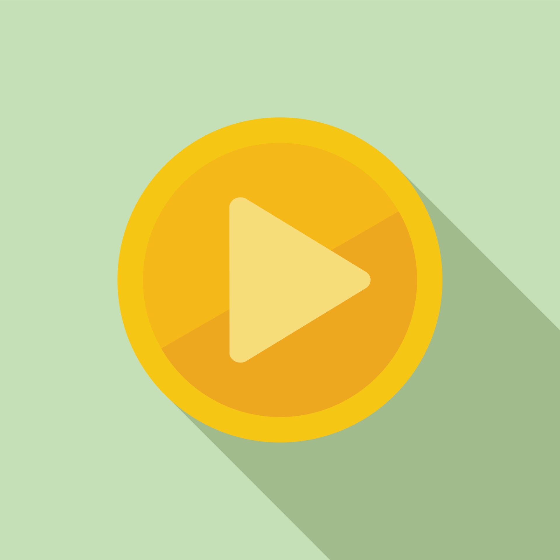 Play button icon flat vector. Web interface 16159666 Vector Art at Vecteezy