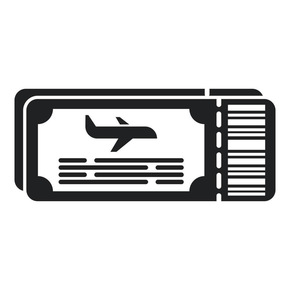 Airplane ticket icon simple vector. Plane travel vector
