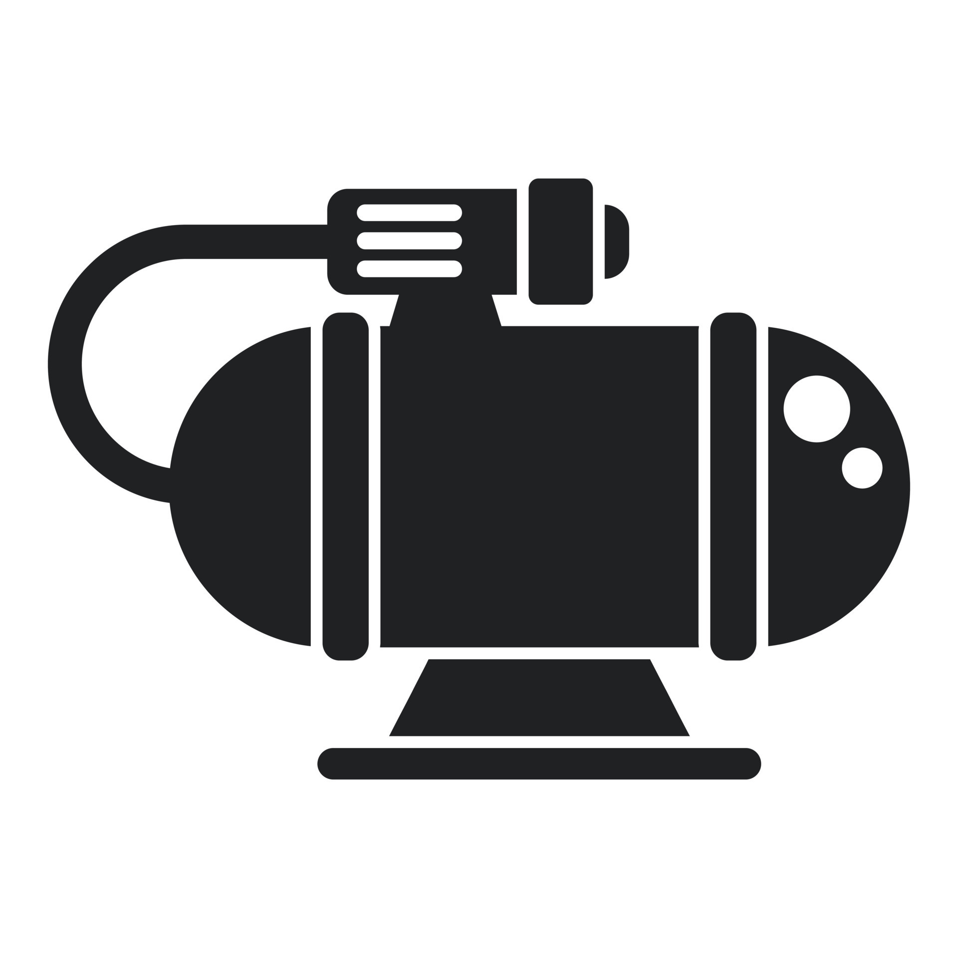 Pneumatic compressor icon simple vector. Pressure tank 16159716 Vector