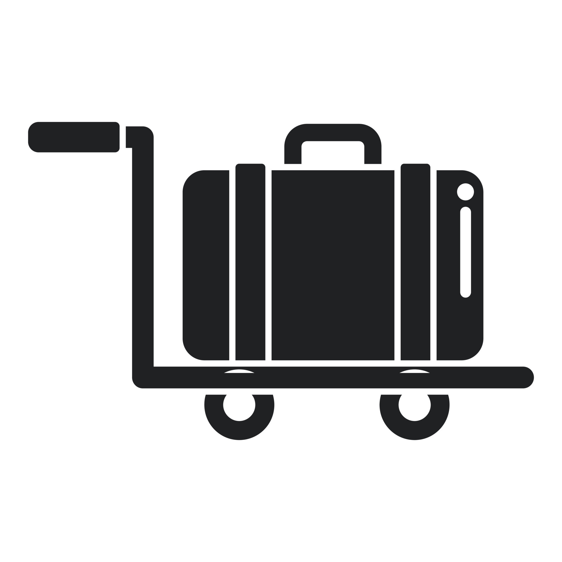 Luggage cart icon simple vector. Airport transfer 16159884 Vector Art