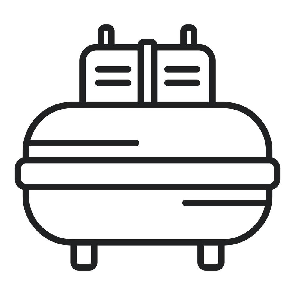 Compressor motor icon outline vector. Air machine vector