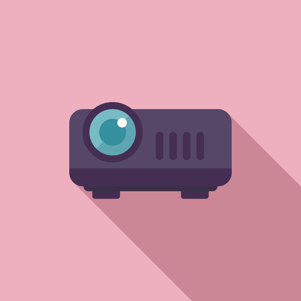 vector plano del icono del proyector de películas. montaje de vídeo