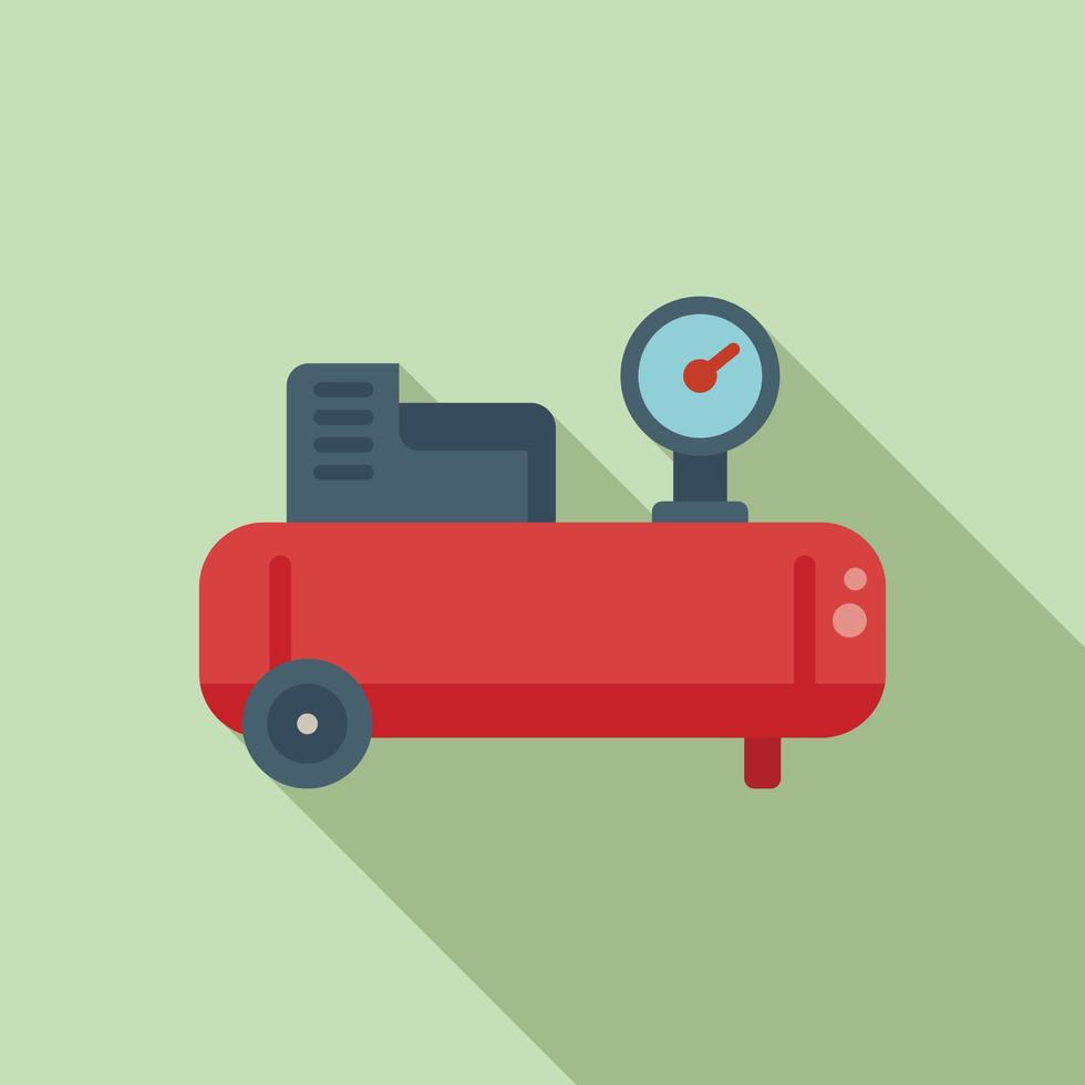 Air compressor icon flat vector. Machine pump vector