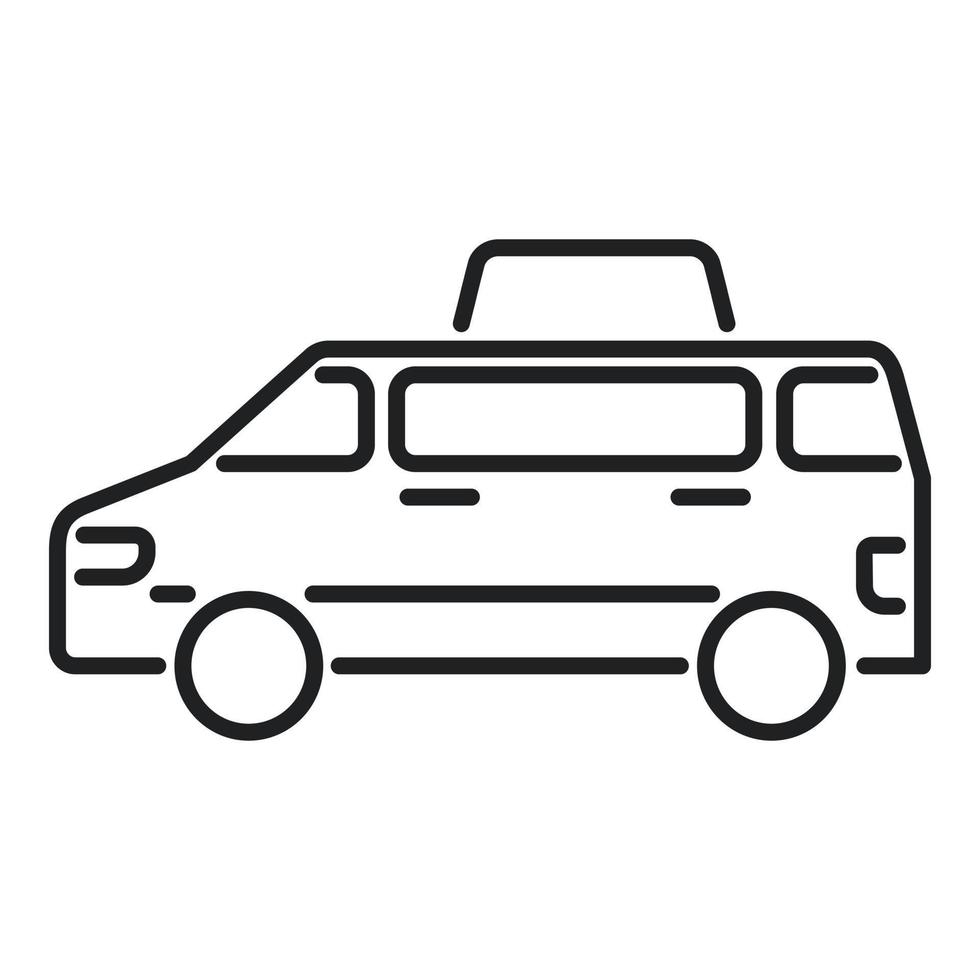 Book taxi bus icon outline vector. Airport transfer vector