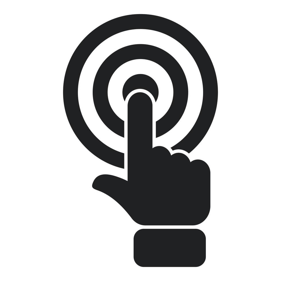 Touch target icon simple vector. Person team vector