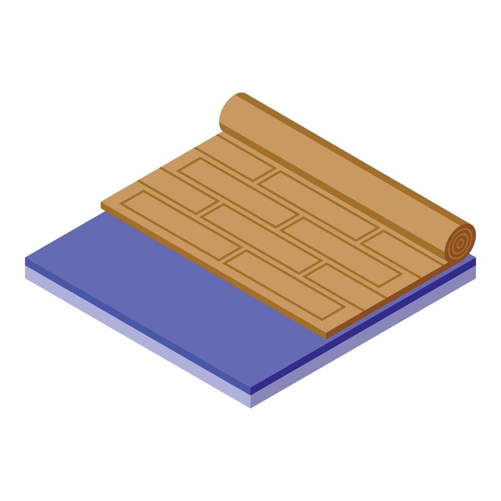 Floor roll icon isometric vector. New interior vector