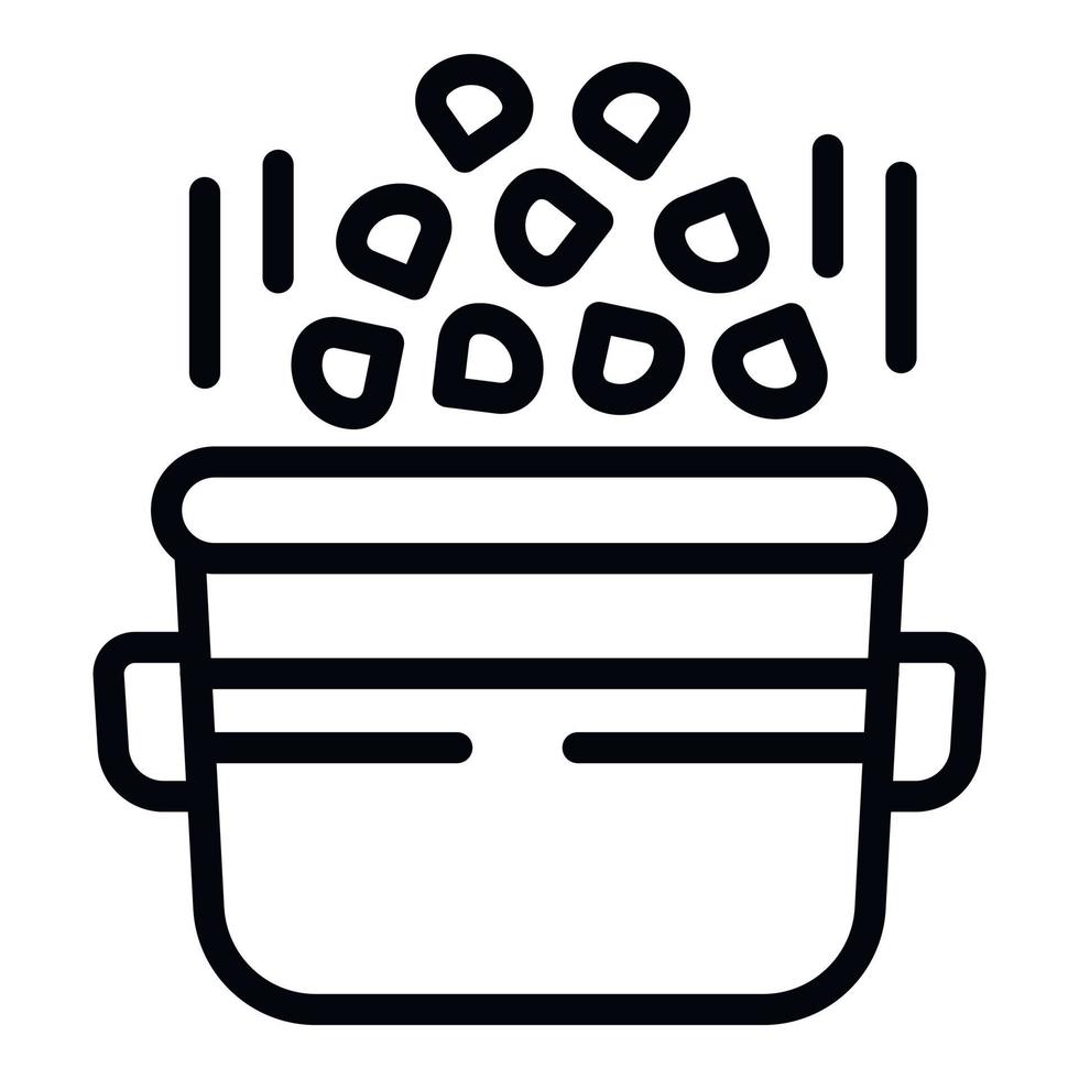 Food buckwheat icon outline vector. Cereal plant vector