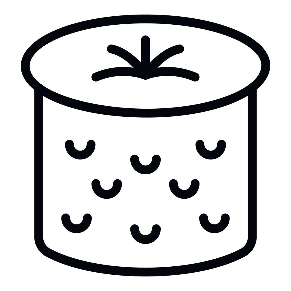 Frame panettone icon outline vector. Cake food vector
