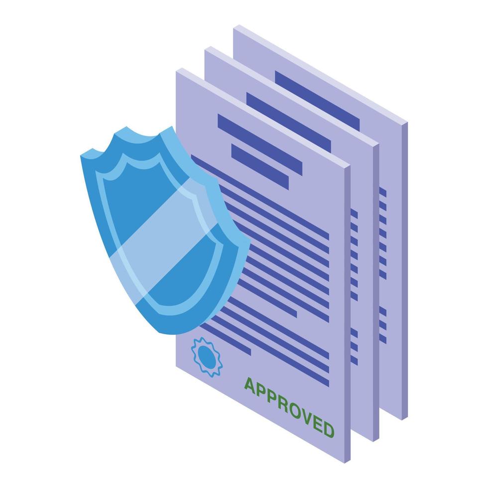 Loan papers icon isometric vector. Credit form vector