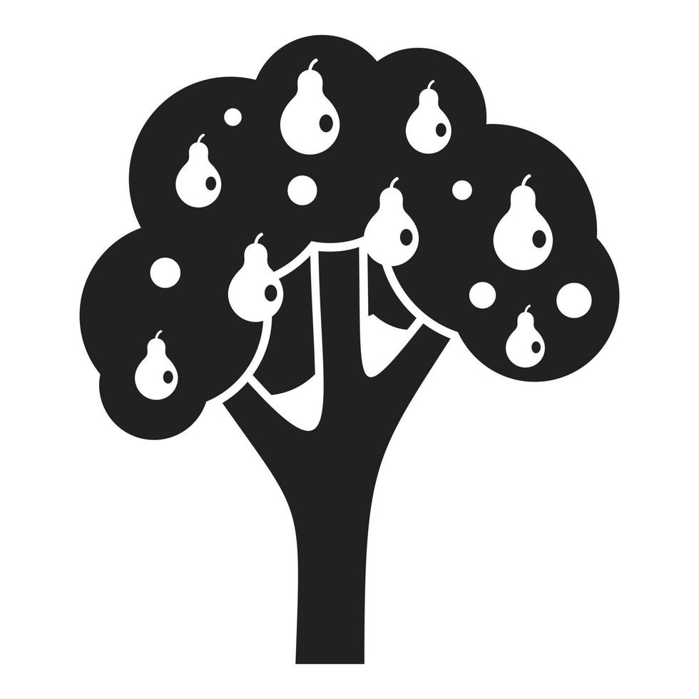 icono de árbol de fruta de pera vector simple. planta de jardin