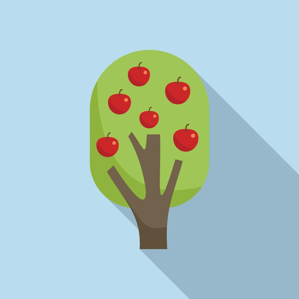 Garden apple tree icon flat vector. Fruit plant vector