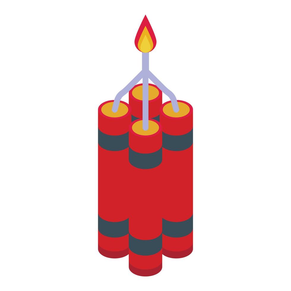 Mining dynamite icon isometric vector. Gold mine vector