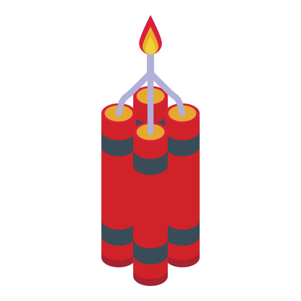 Mining dynamite icon isometric vector. Gold mine vector