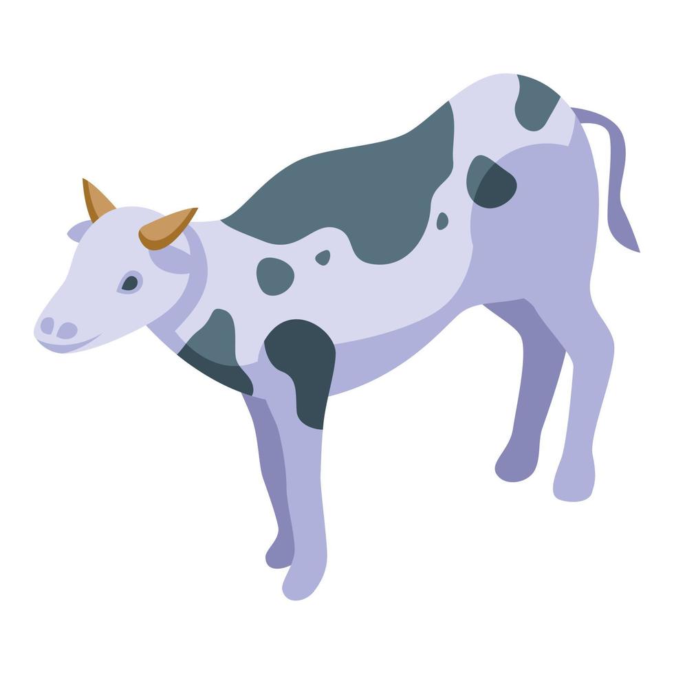 icono de vaca lechera vector isométrico. bisonte americano