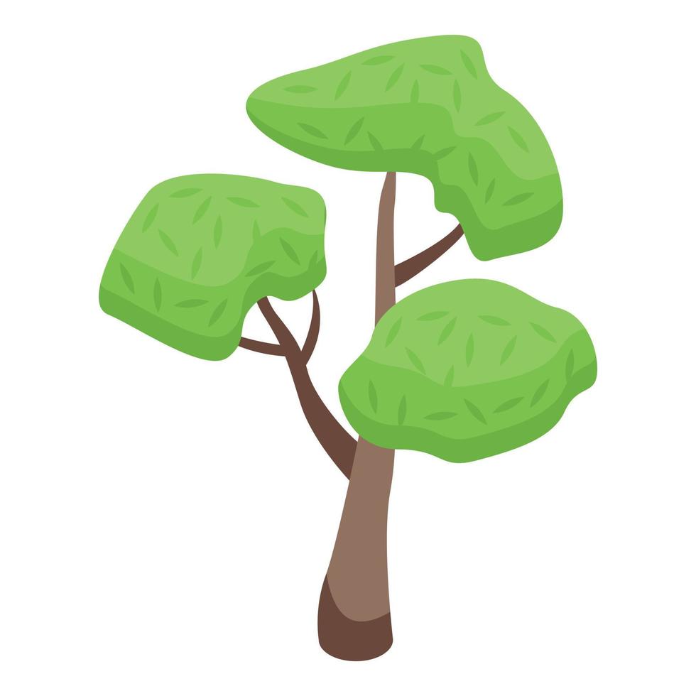 Zoo tree icon isometric vector. Family park vector