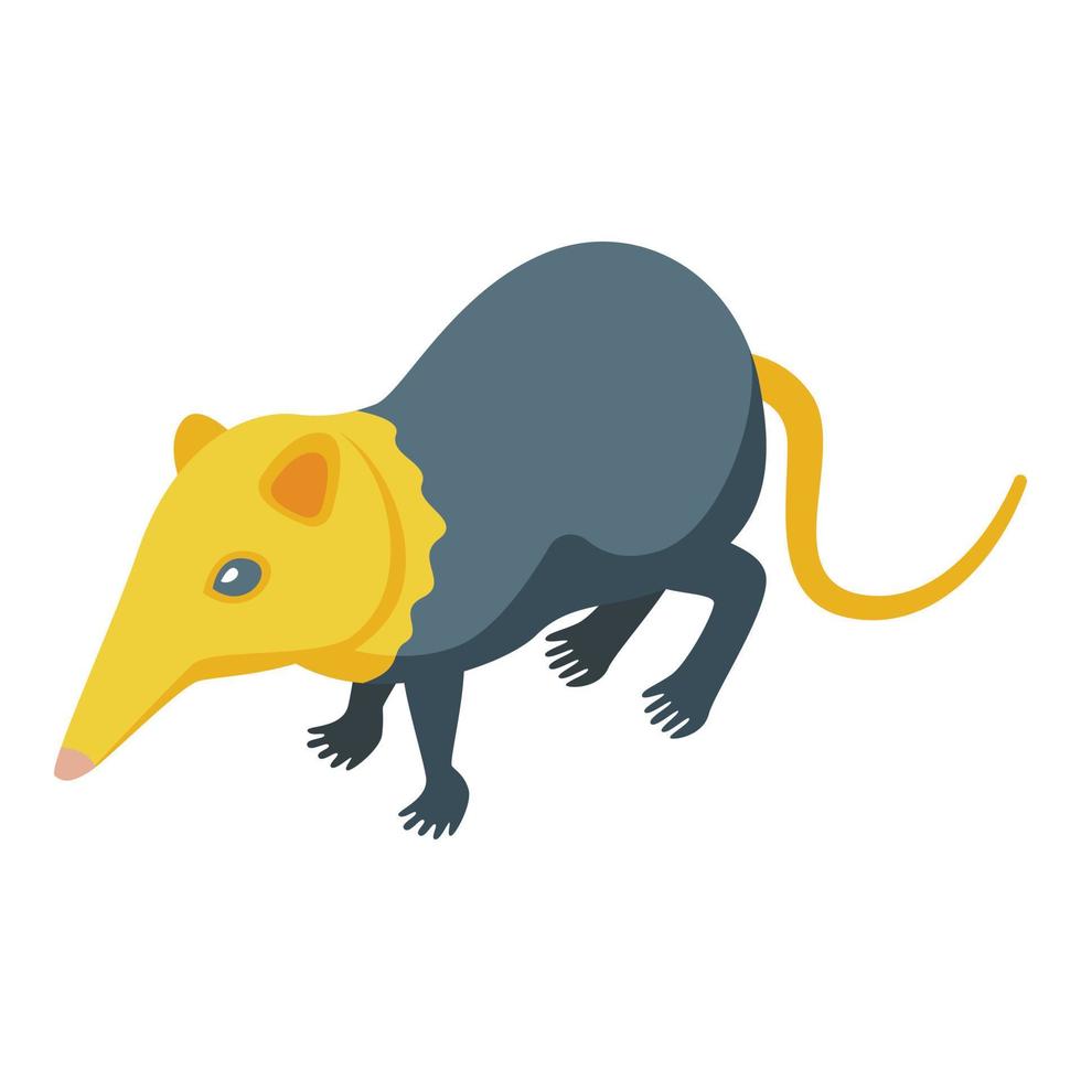 icono de musaraña de cabeza amarilla vector isométrico. animales africanos