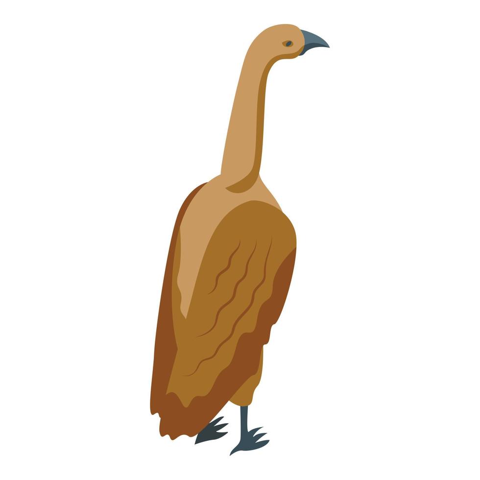 Brown vulture icon isometric vector. Evil bird vector