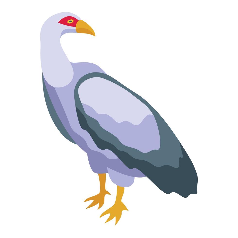 Predatory vulture icon isometric vector. Tree bird vector