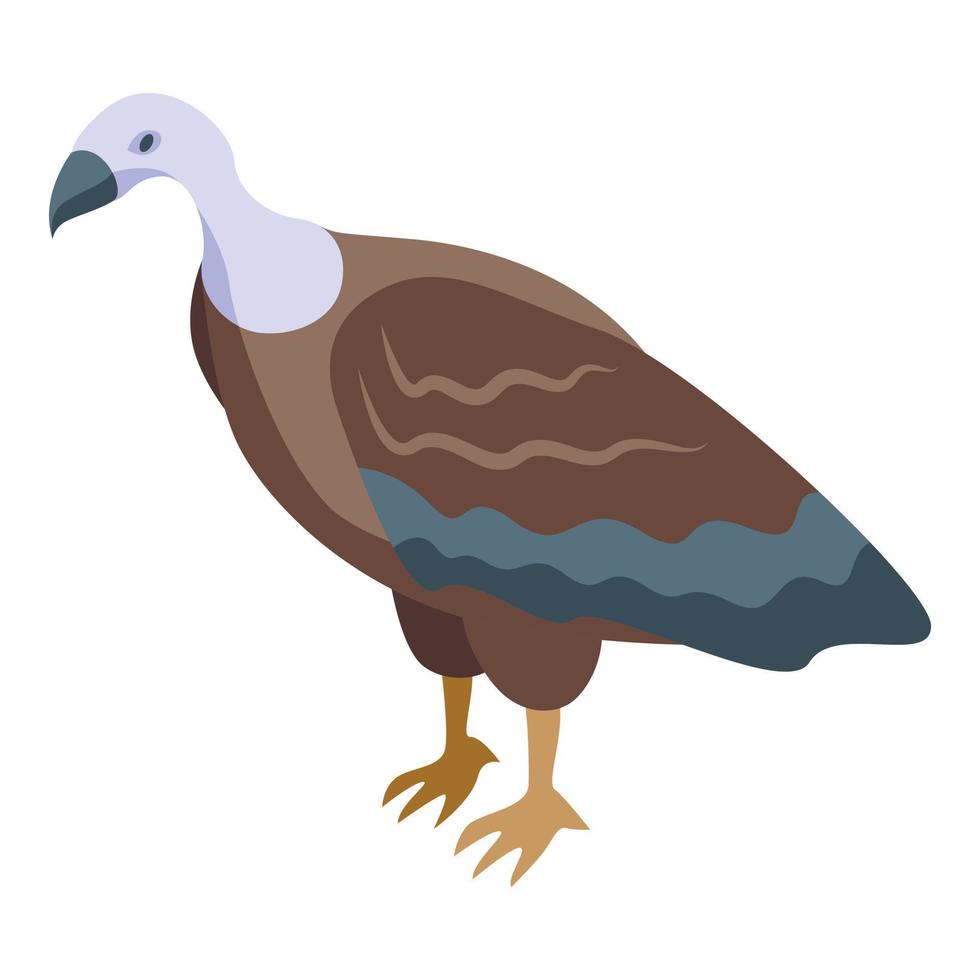 Vulture icon isometric vector. Evil bird vector