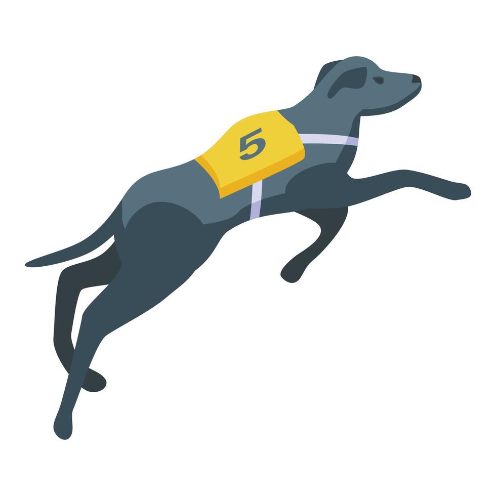 Fast greyhound icon isometric vector. Pet animal vector