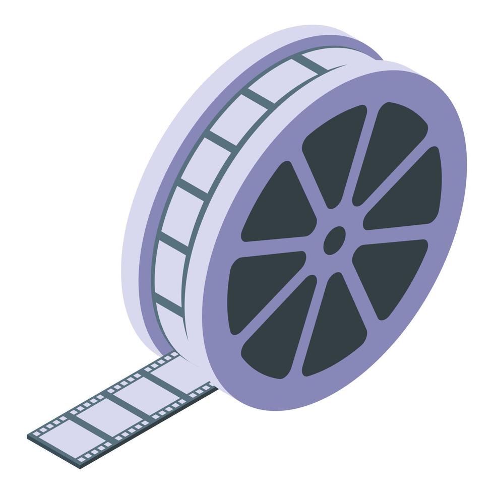 Video reel icon isometric vector. Movie drive vector