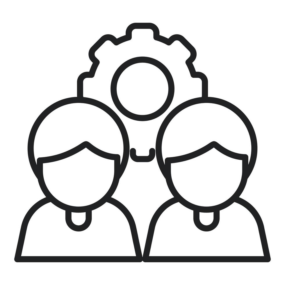 Corporate team icon outline vector. Social people vector